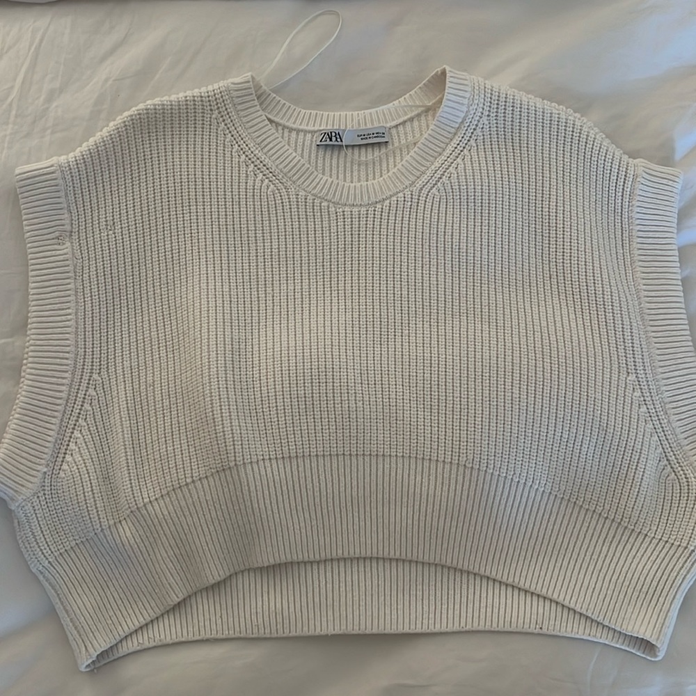 Zara white sweater